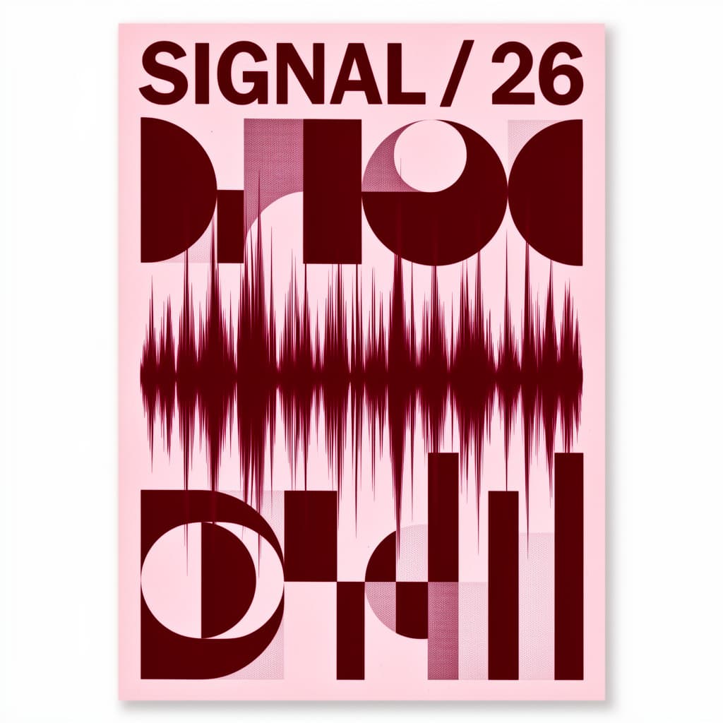 SIGNAL 26 poster recolored and edited with FLUX.2 Flex image edit